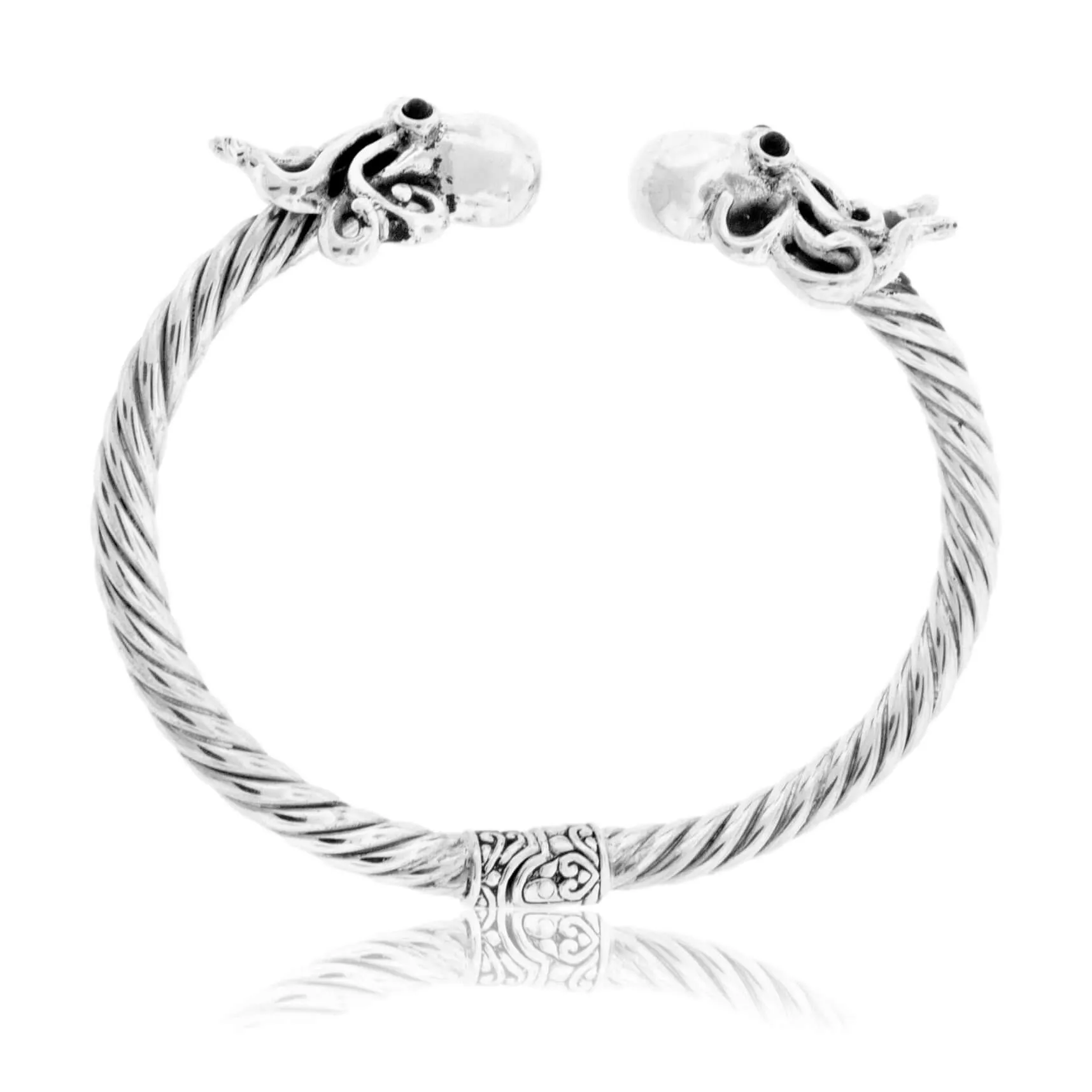 Sterling Silver Octopus Cuff Bracelet