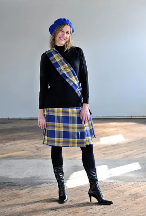 Stewart Dress Muted Tartan Sash