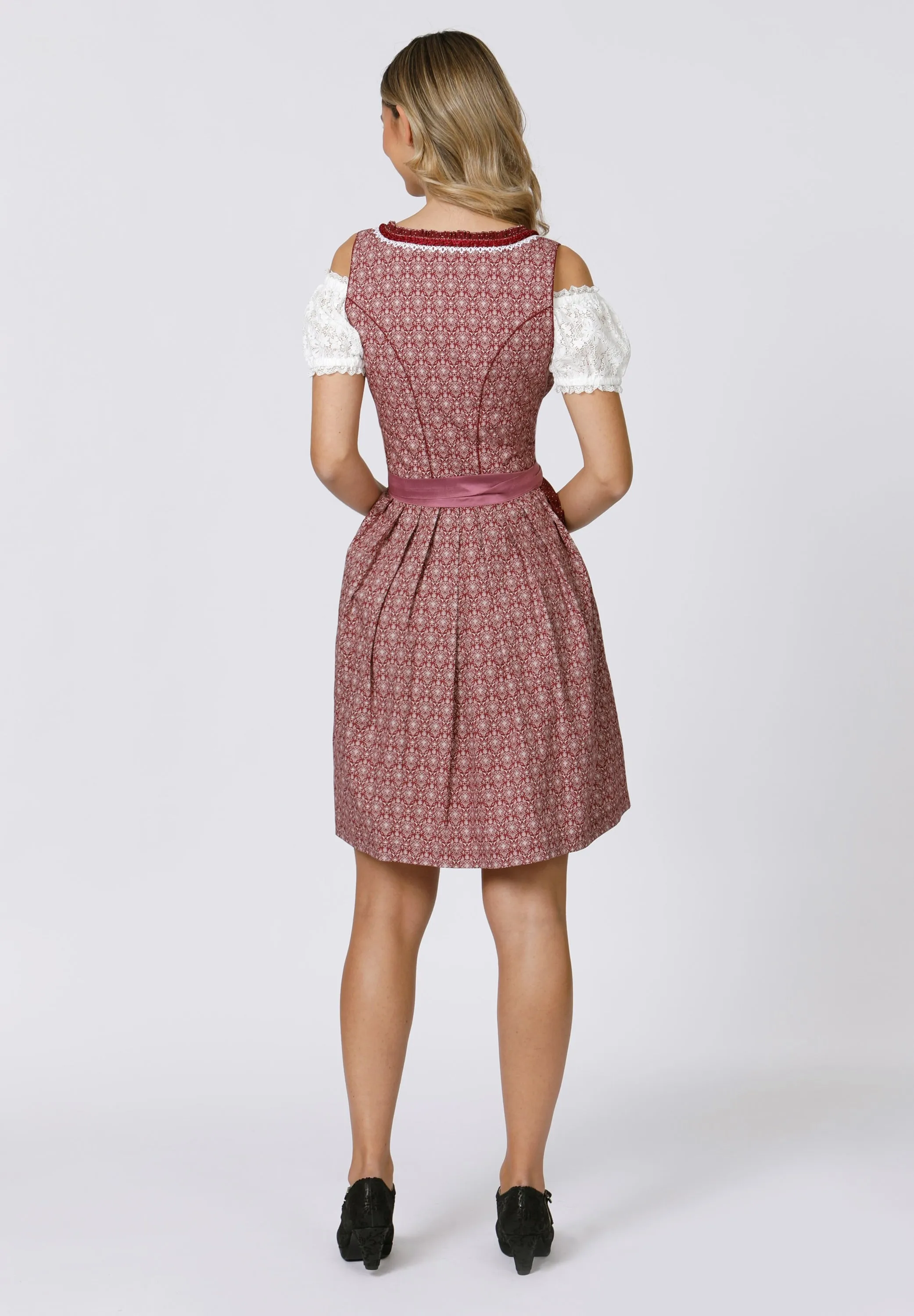 Stockerpoint Mini Dirndl 2pcs. 55cm "Kim" bordeaux (42) closeout