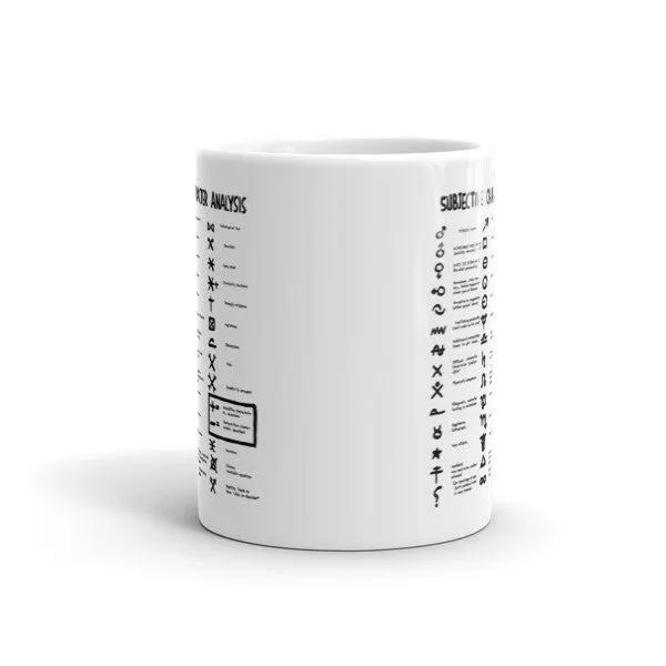 Subjective Character Analysis Code Sheet  Mug