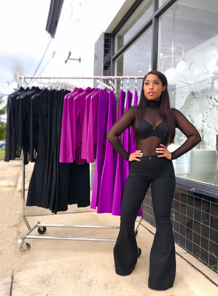 Super-Stretchy Flares (BLACK)