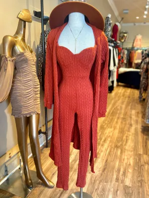 Sweater Knit Cardigan Set