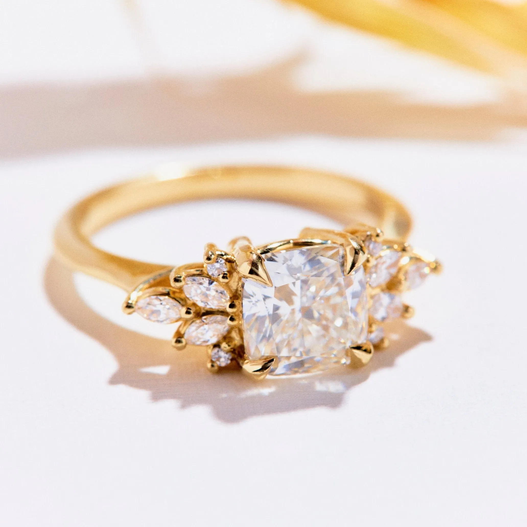 Taylor Cushion Cut Diamond Engagement Ring