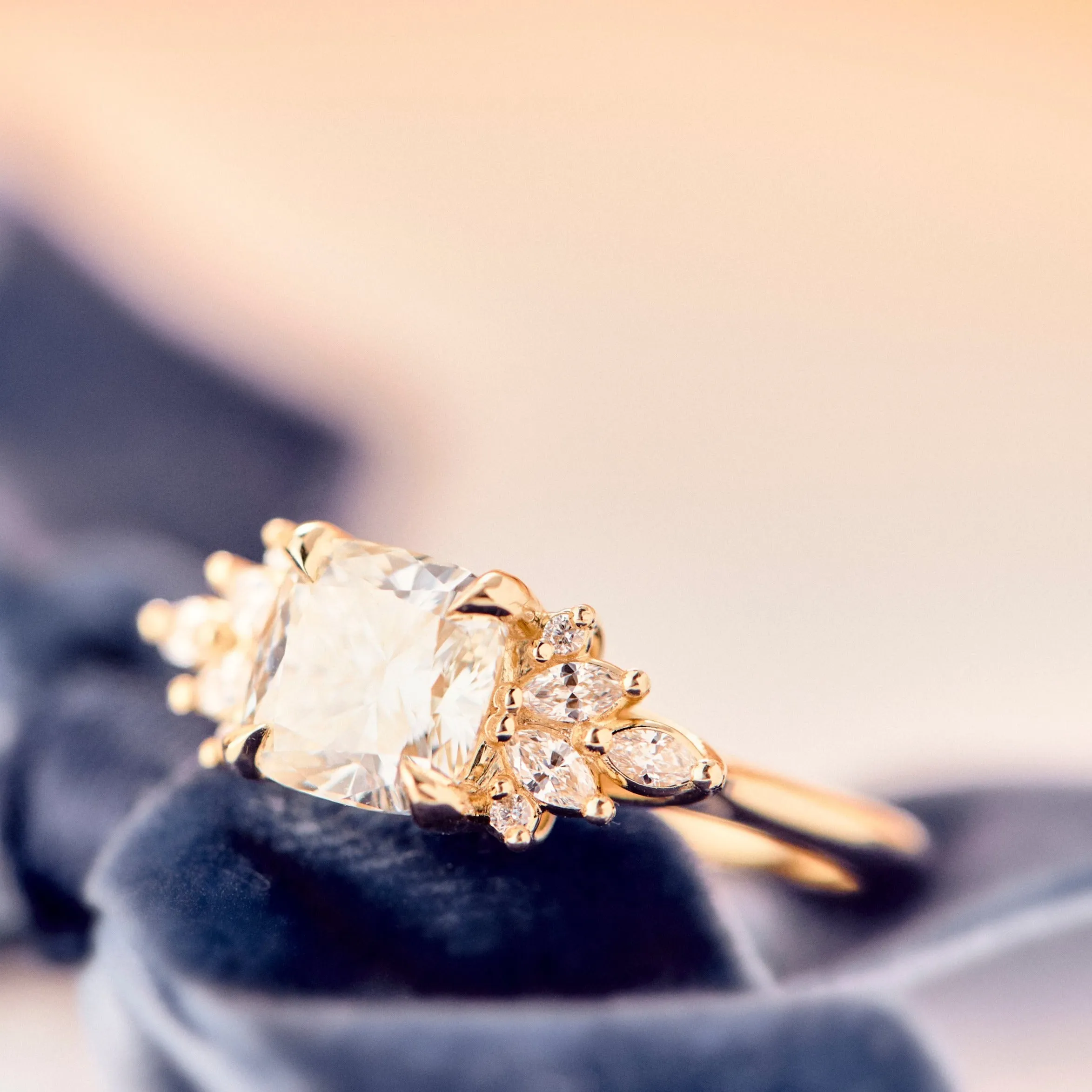 Taylor Cushion Cut Diamond Engagement Ring