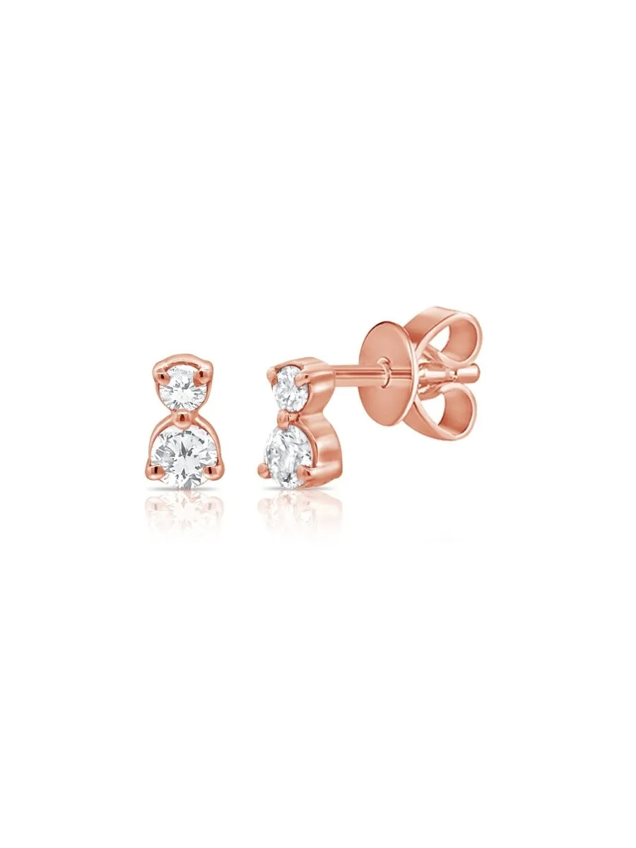 Teeny Tiny Diamond Stud Earring 14K