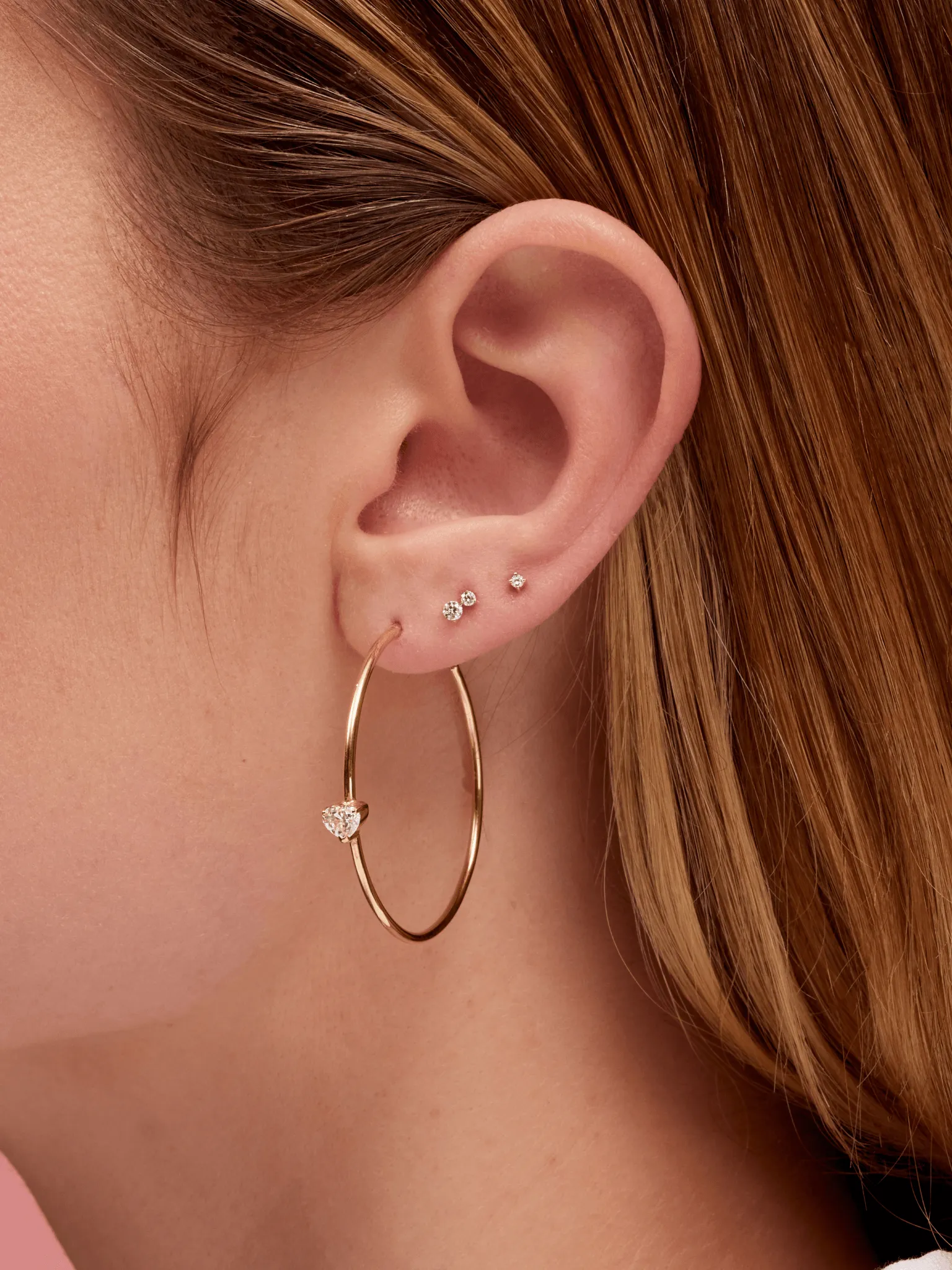 Teeny Tiny Diamond Stud Earring 14K