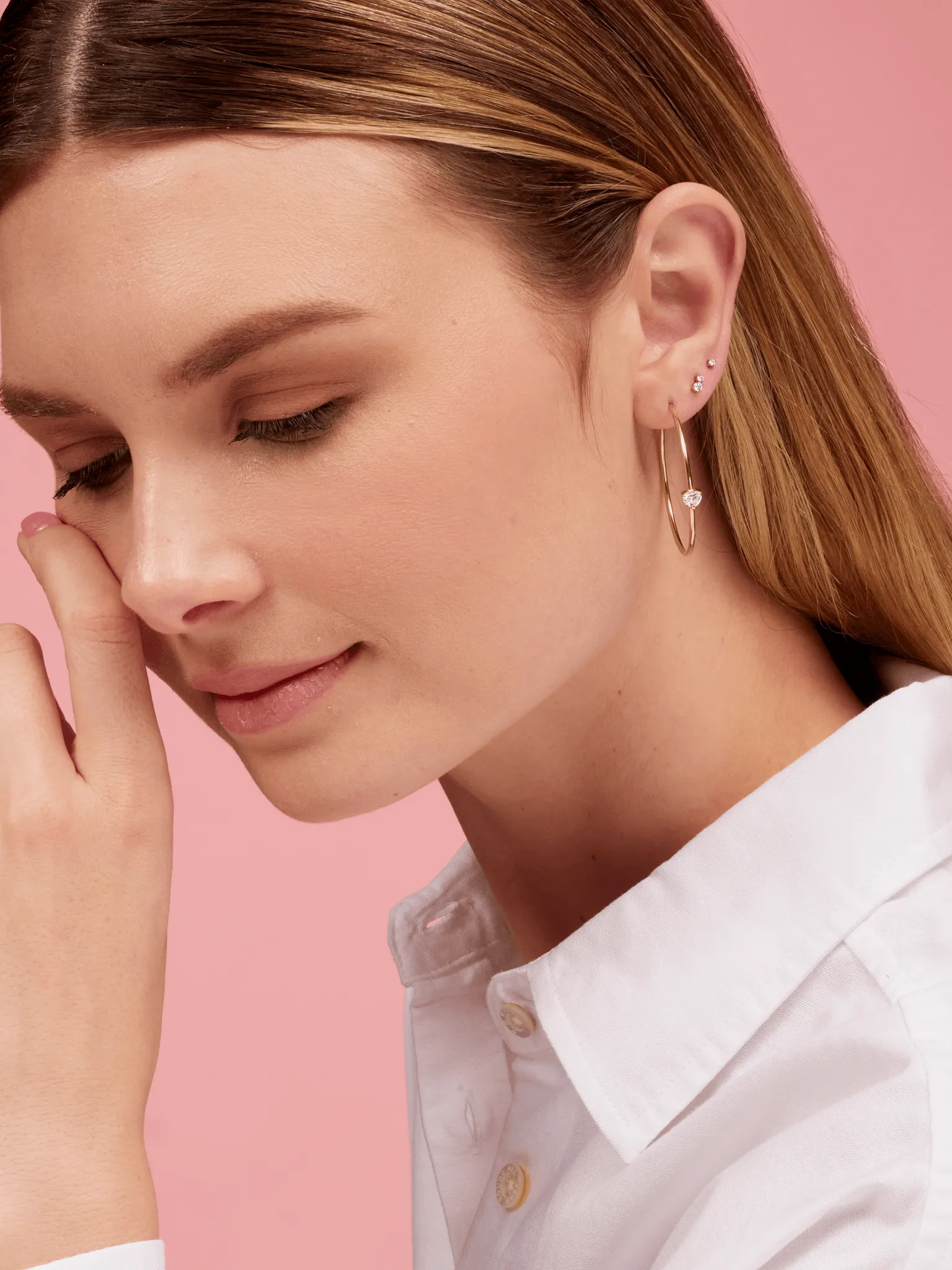 Teeny Tiny Diamond Stud Earring 14K