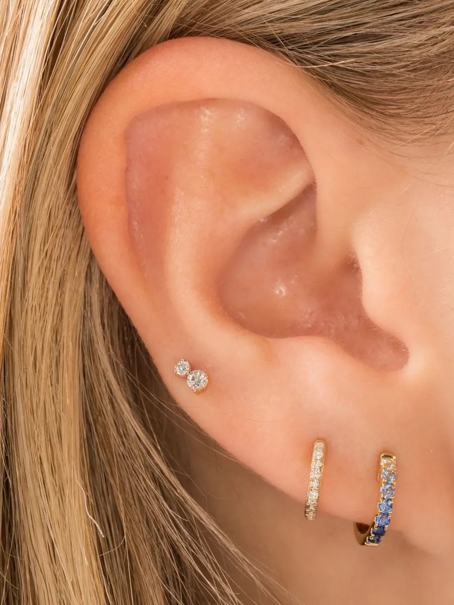 Teeny Tiny Diamond Stud Earring 14K