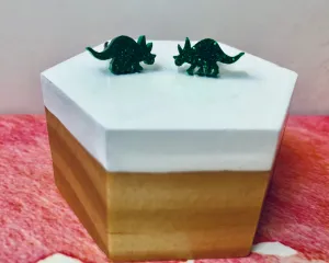 ‘Teeny Triceratops' Mini Stud Earrings