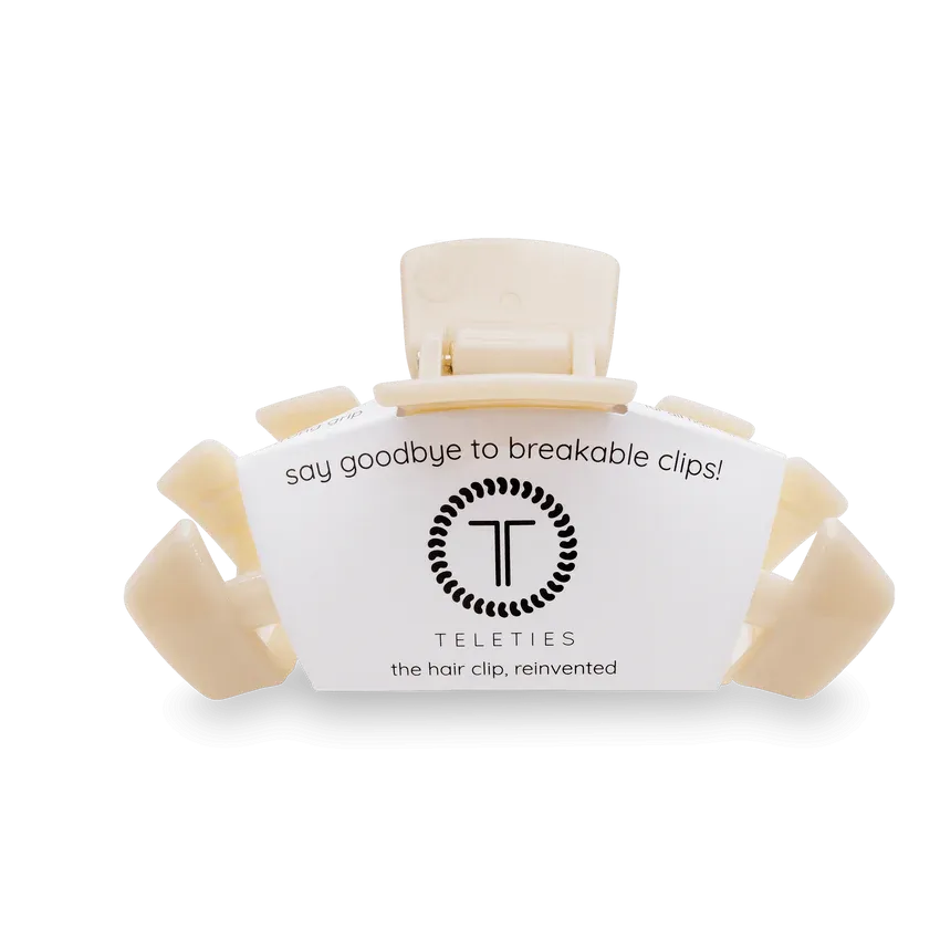 TELETIES | Large Hair Clip {Almond Beige}