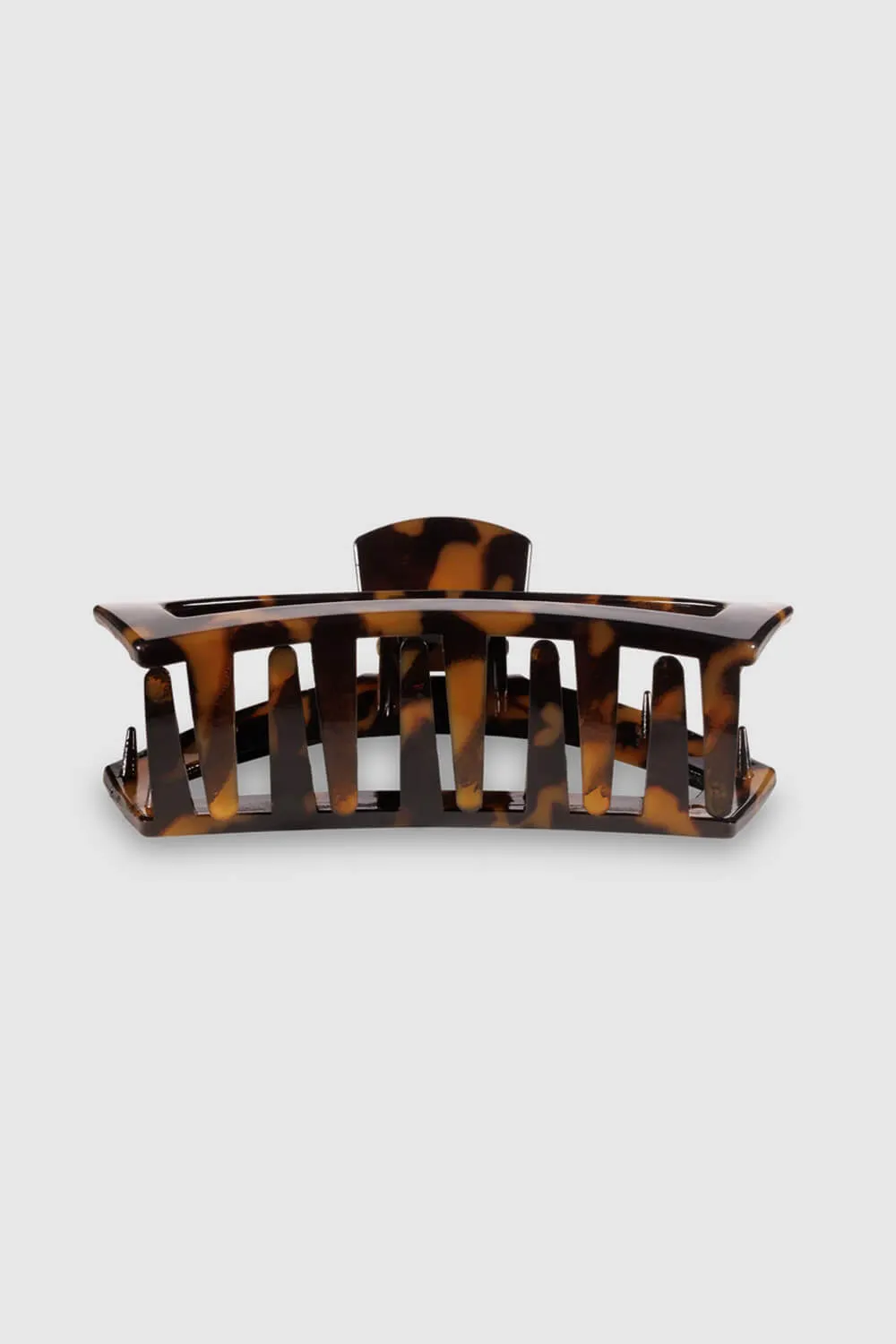 Teleties Large Open Claw Hair Clip in Tortoise Brown | TT-CL02-001