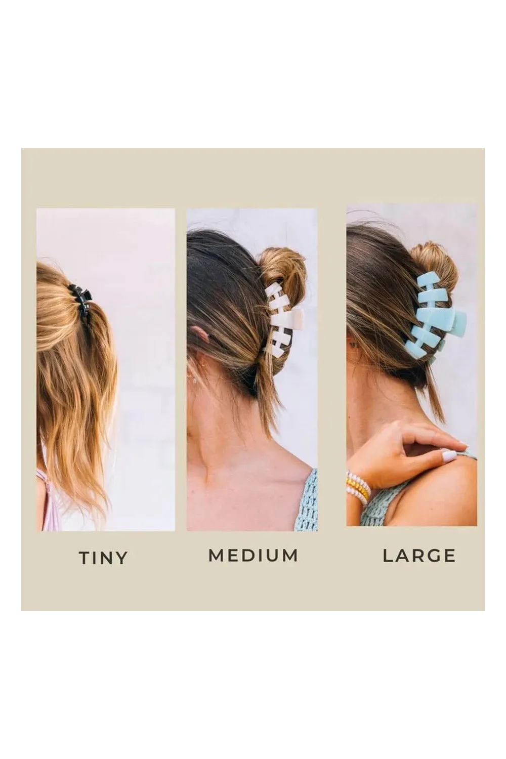 Teleties Medium Claw Clip in Light Brown | TT-CM01-023