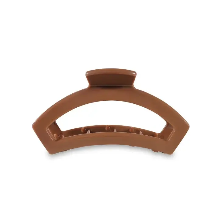 Teleties Medium Open Hair Clip, Caramel