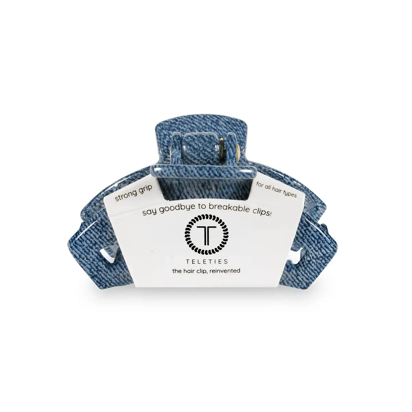 TELETIES | Tiny Hair Clip {Denim}