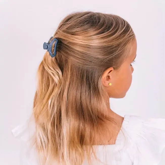 TELETIES | Tiny Hair Clip {Denim}
