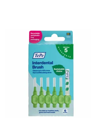 TePe Interdental Brush Size 0.8mm Green 6 Pack