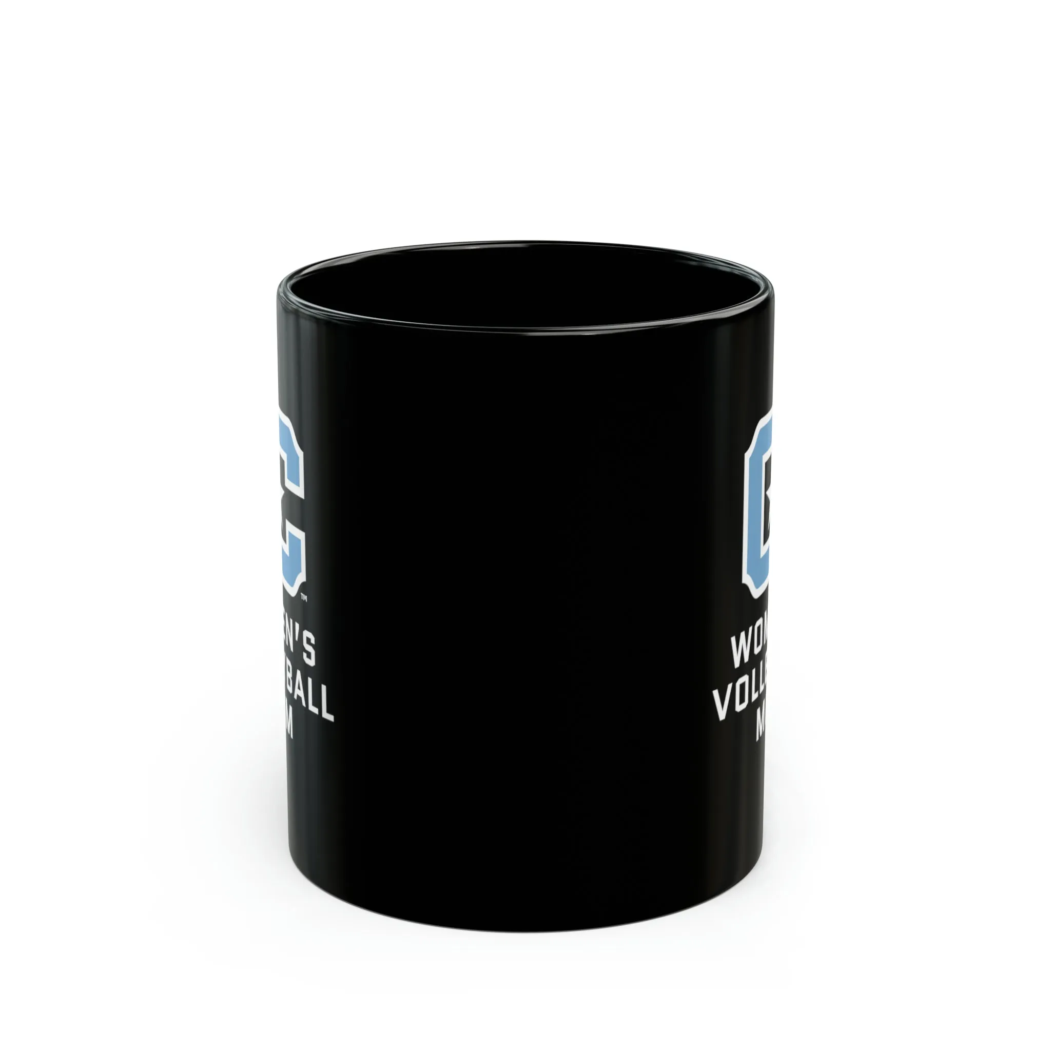 The Citadel Block C Logo, Sports Women's Volleyball Mom, Black Mug, 11oz