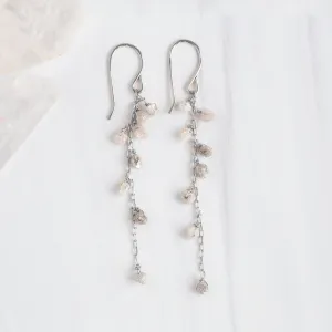 The Rough Grey Diamond Cascade Earrings | Sterling Silver