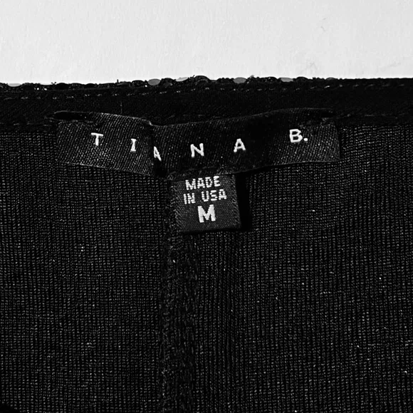 Tiana B. Sequins bodycon midi dress size M Black NWT