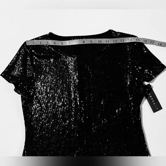 Tiana B. Sequins bodycon midi dress size M Black NWT