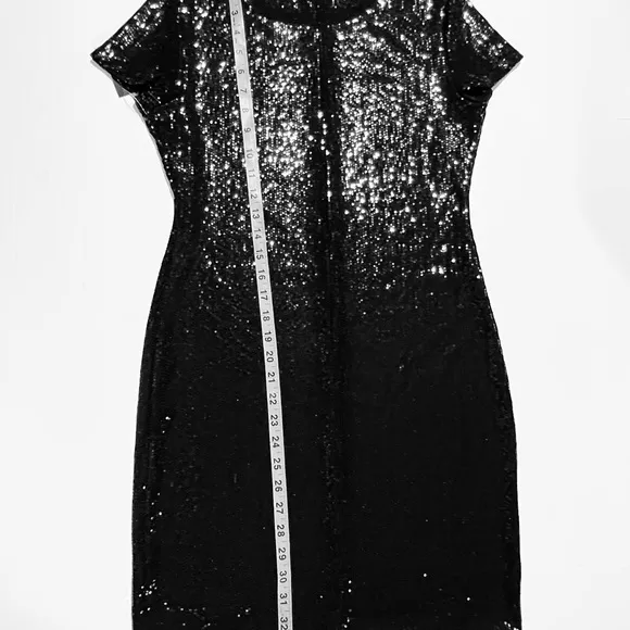 Tiana B. Sequins bodycon midi dress size M Black NWT