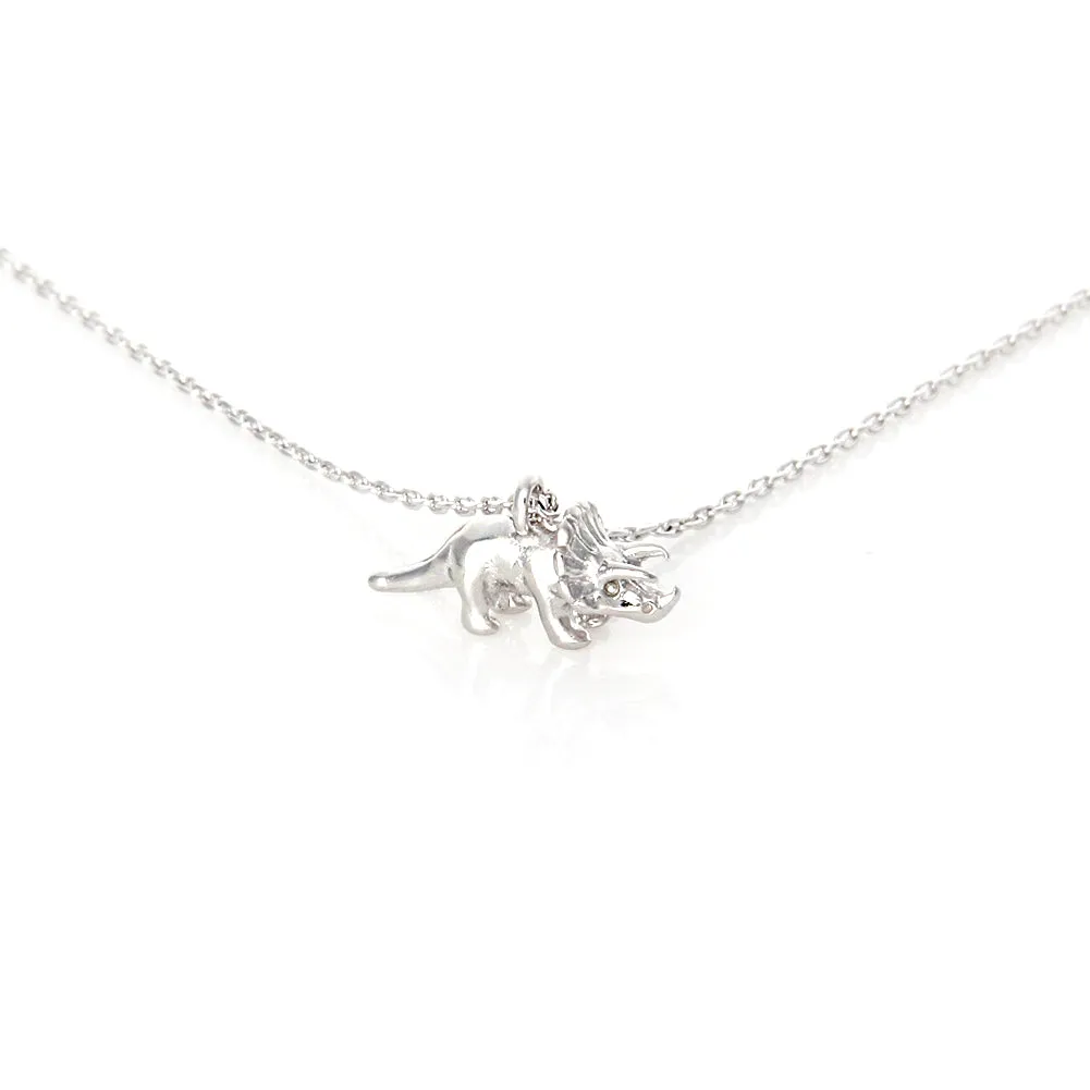 Tiny Triceratops Necklace