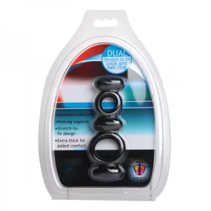 Trinity For Men Dual Stretchy Cock And Ball Ring