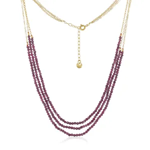 Trio Ruby Necklace