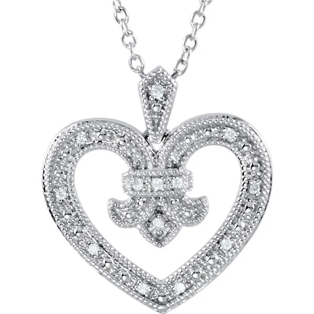 Trisha Wood Diamond Heart Necklace