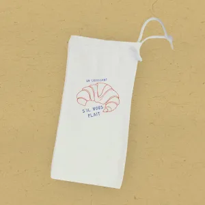 Un Croissant - Canvas Wine Bag