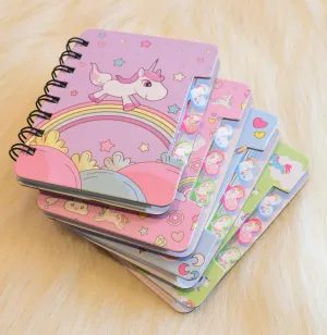 Unicorn Spiral Mini Notebook