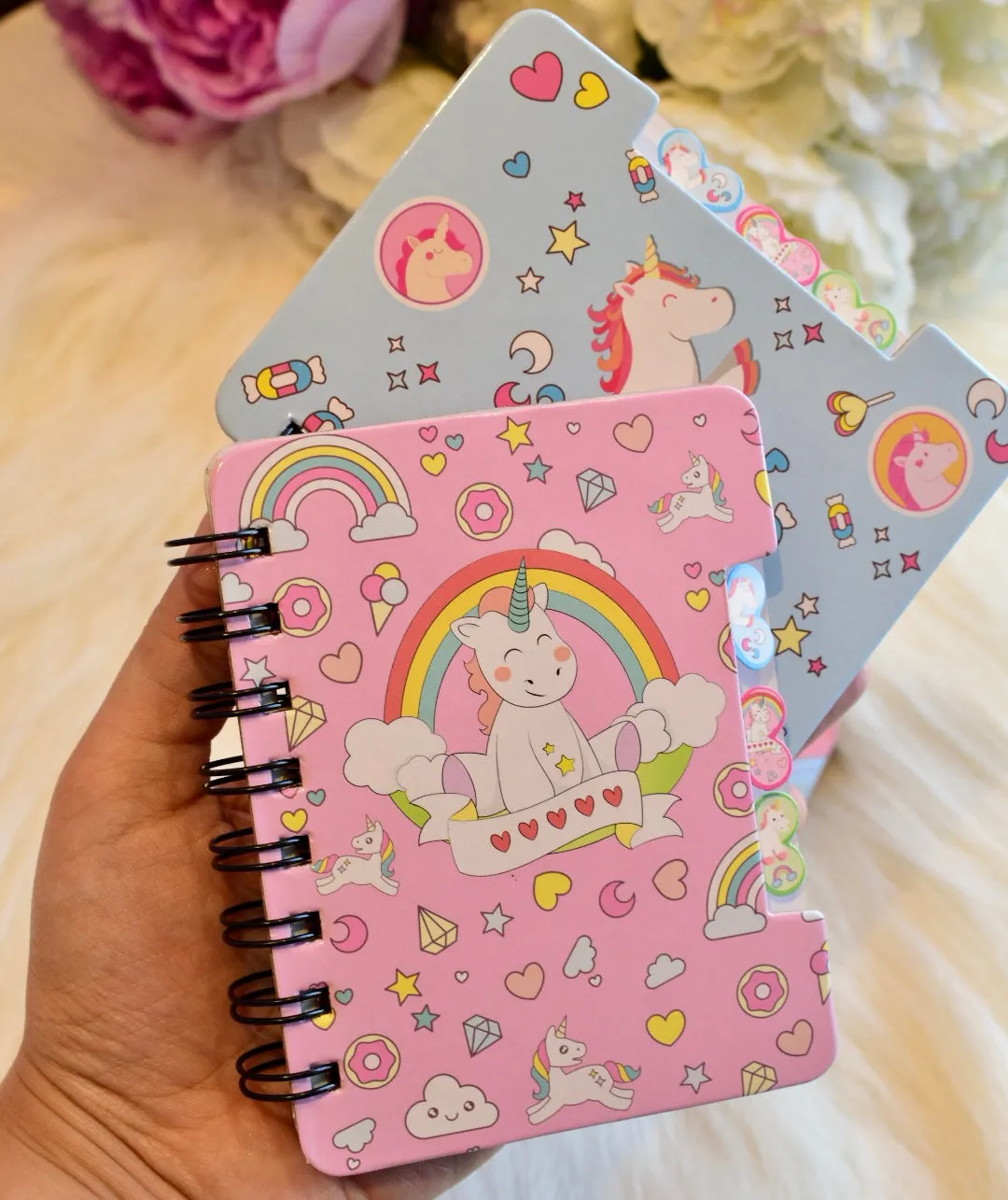 Unicorn Spiral Mini Notebook
