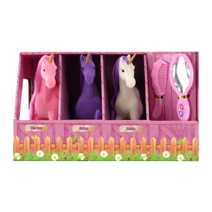 Unicorn Stable with Three Unicorns and Accessories