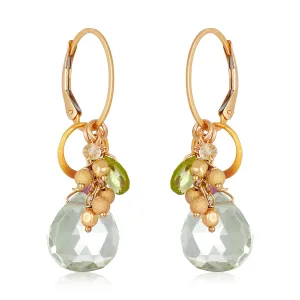Up/Downtown Earrings -Green Amethyst