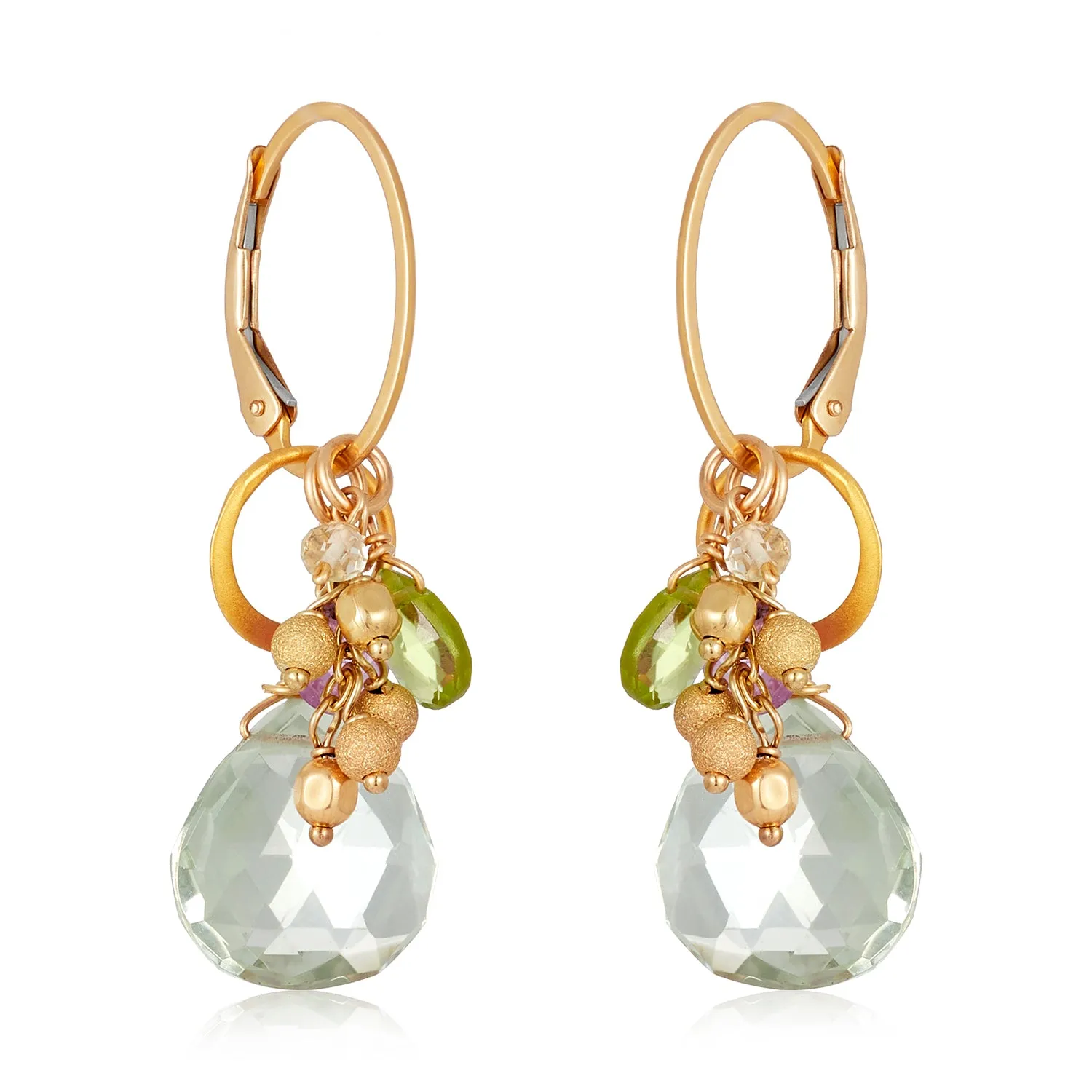 Up/Downtown Earrings -Green Amethyst