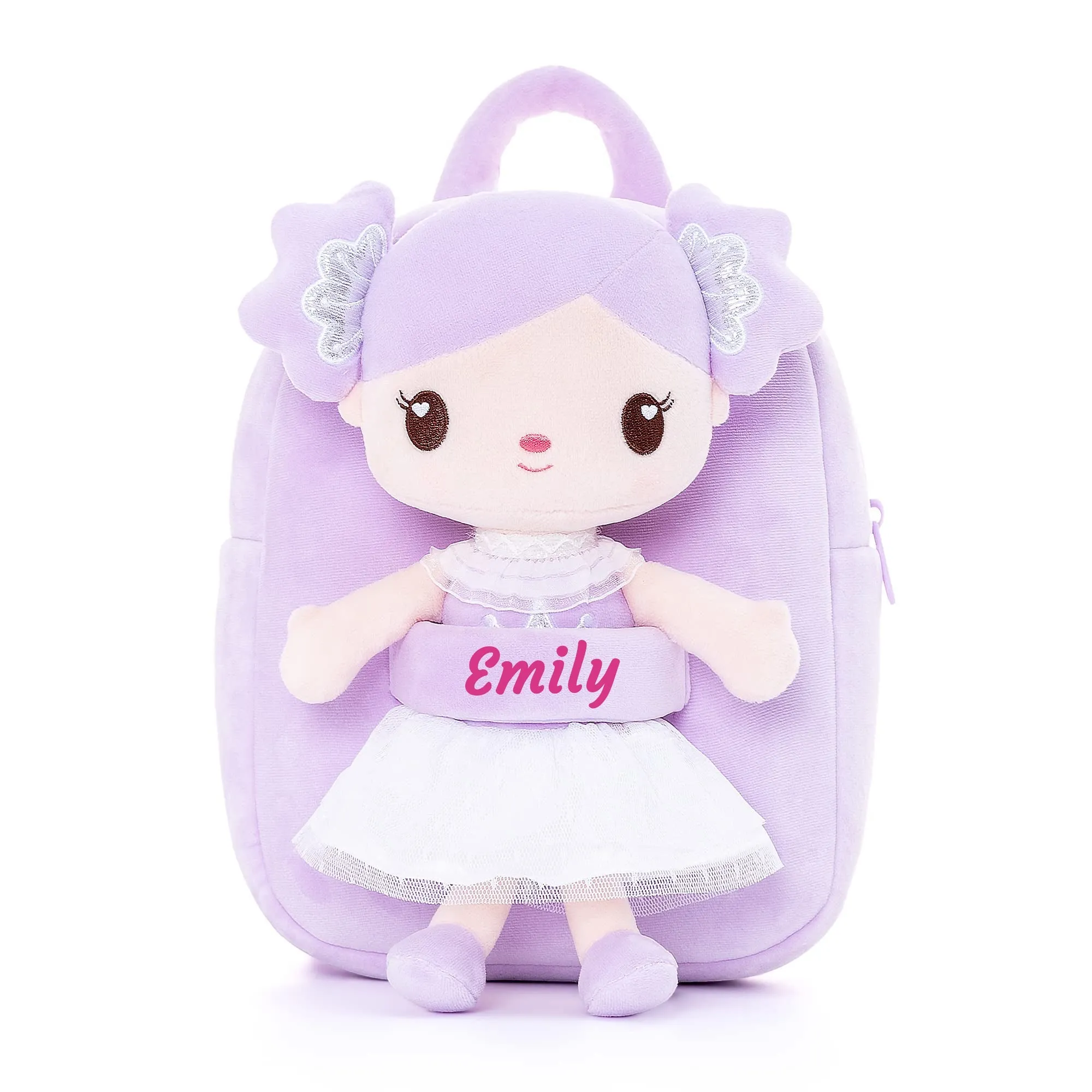 (US Only) Gloveleya 9-inch Curl Candy Girls Doll Backpack Gifts