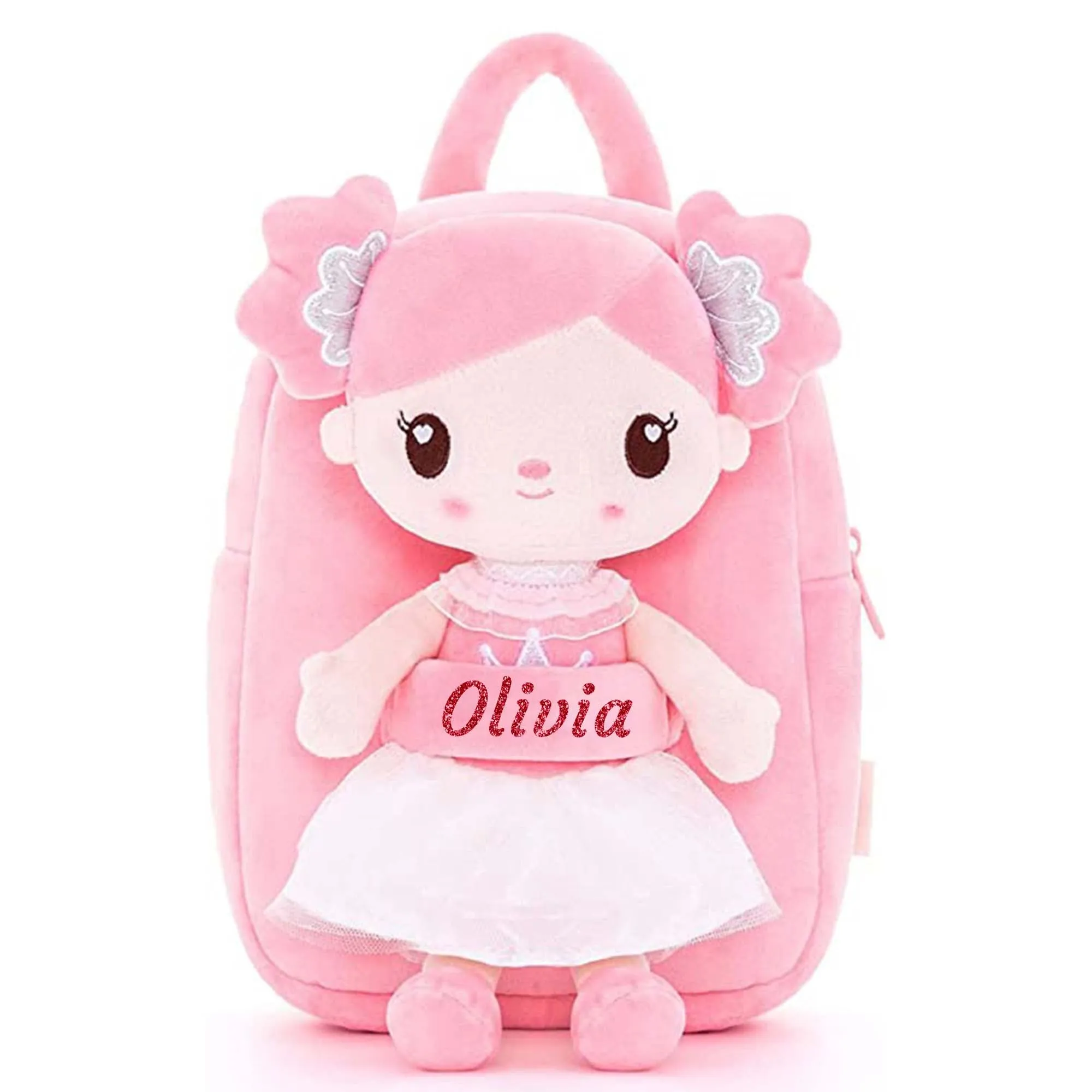 (US Only) Gloveleya 9-inch Curl Candy Girls Doll Backpack Gifts