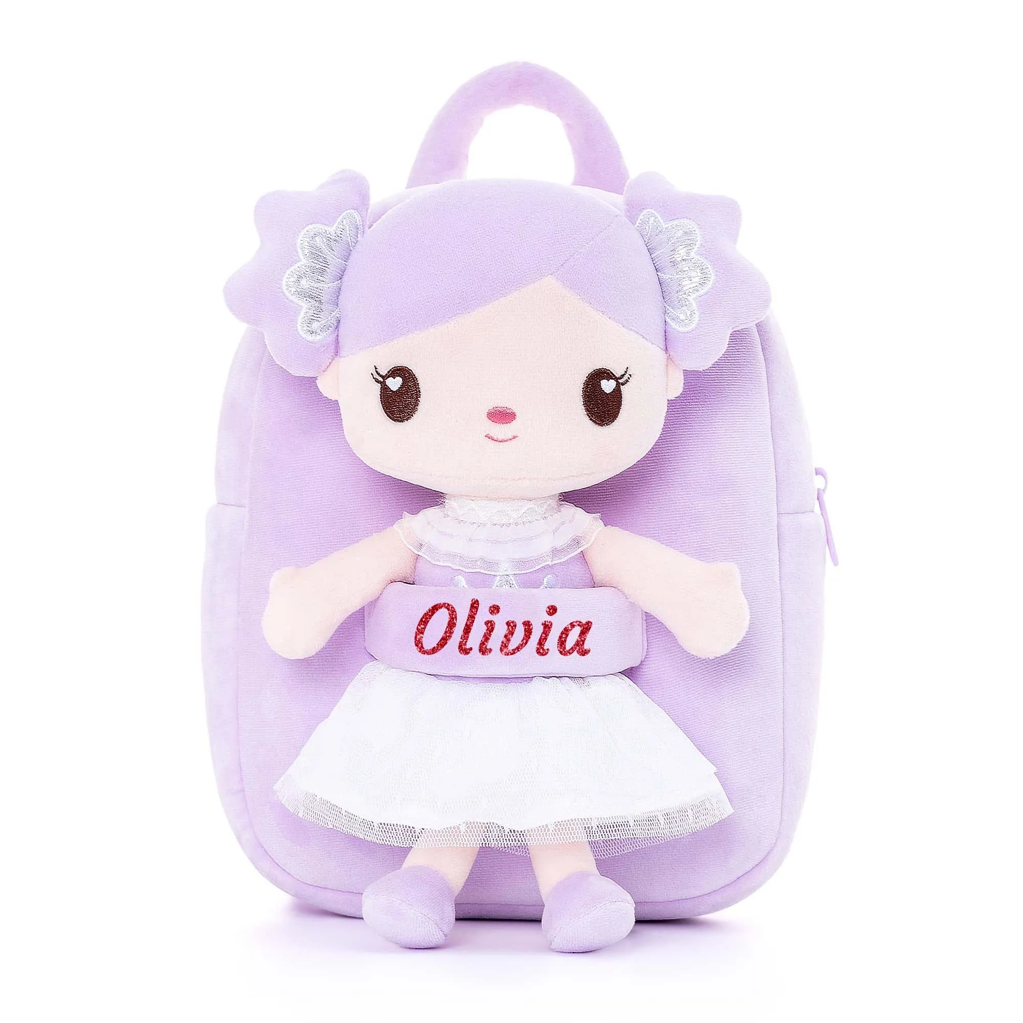 (US Only) Gloveleya 9-inch Curl Candy Girls Doll Backpack Gifts