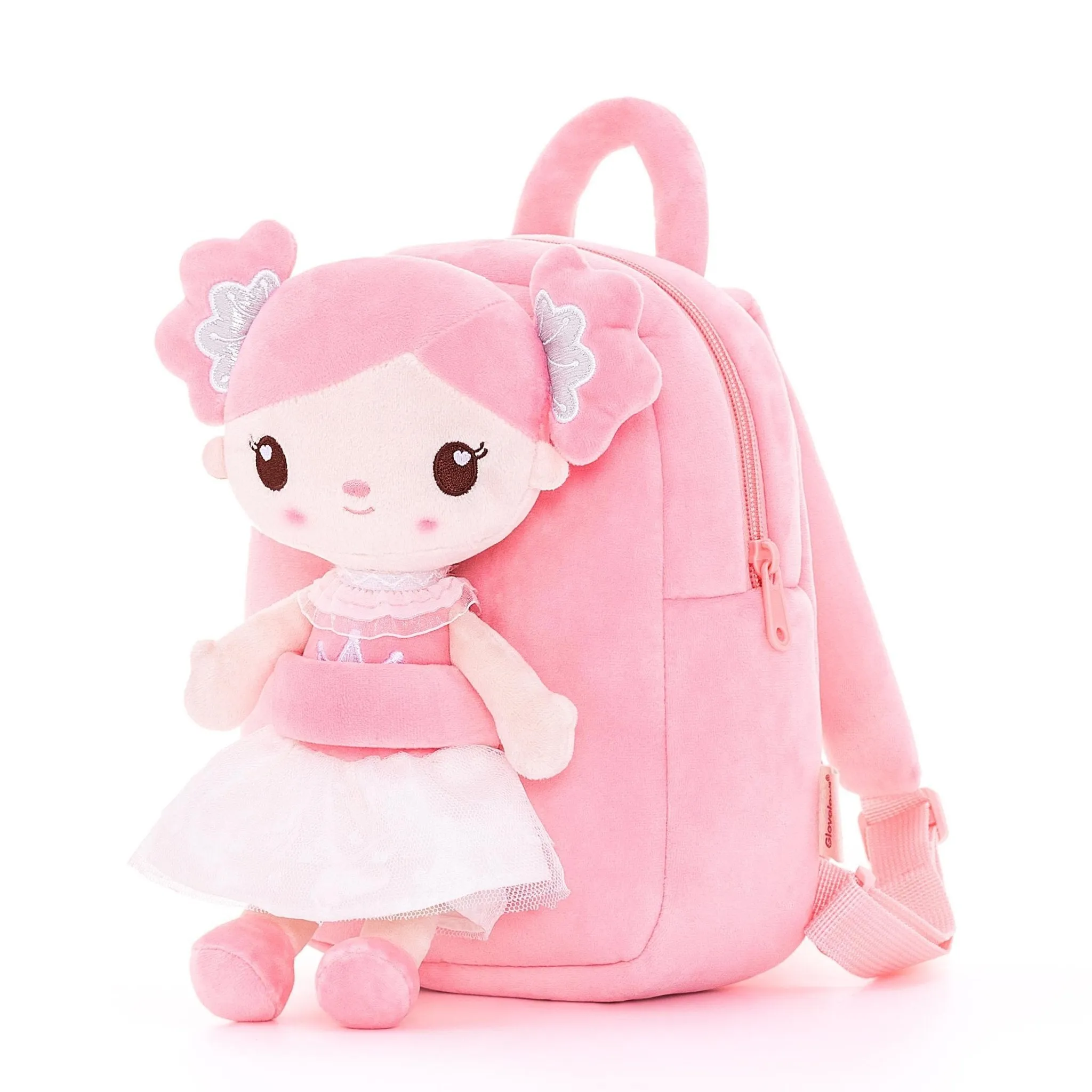 (US Only) Gloveleya 9-inch Curl Candy Girls Doll Backpack