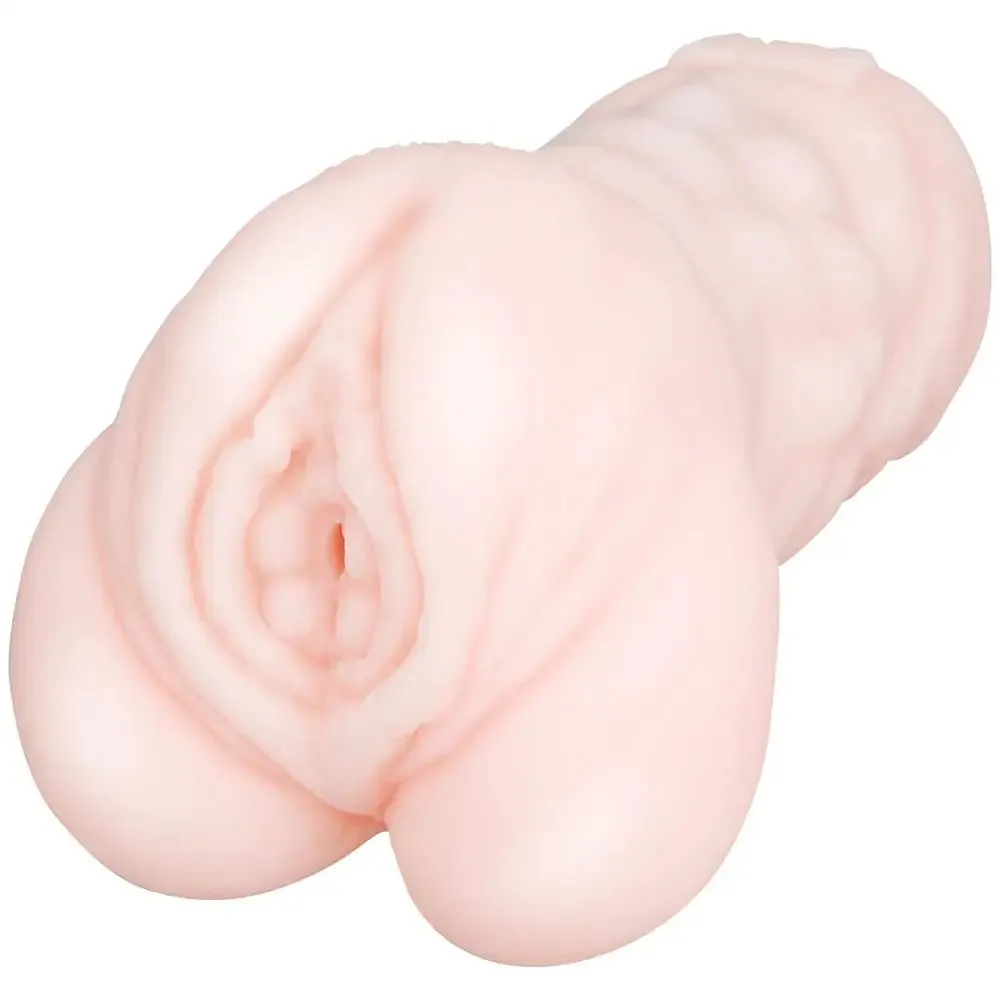 Utensil Race Stretchy Realistic Male Masturbator with 2 Pleasure Holes