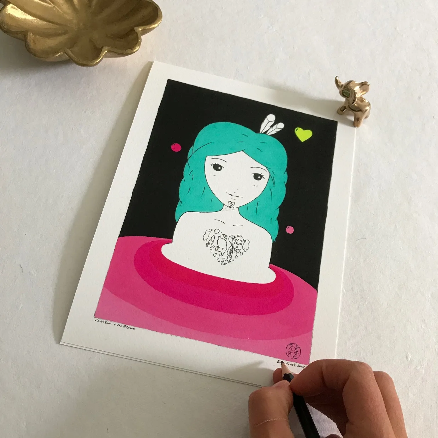 Valentina & The Stepwell, Night - Love Series (Mini Print)