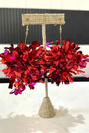 Valentine's Tinsel Earrings