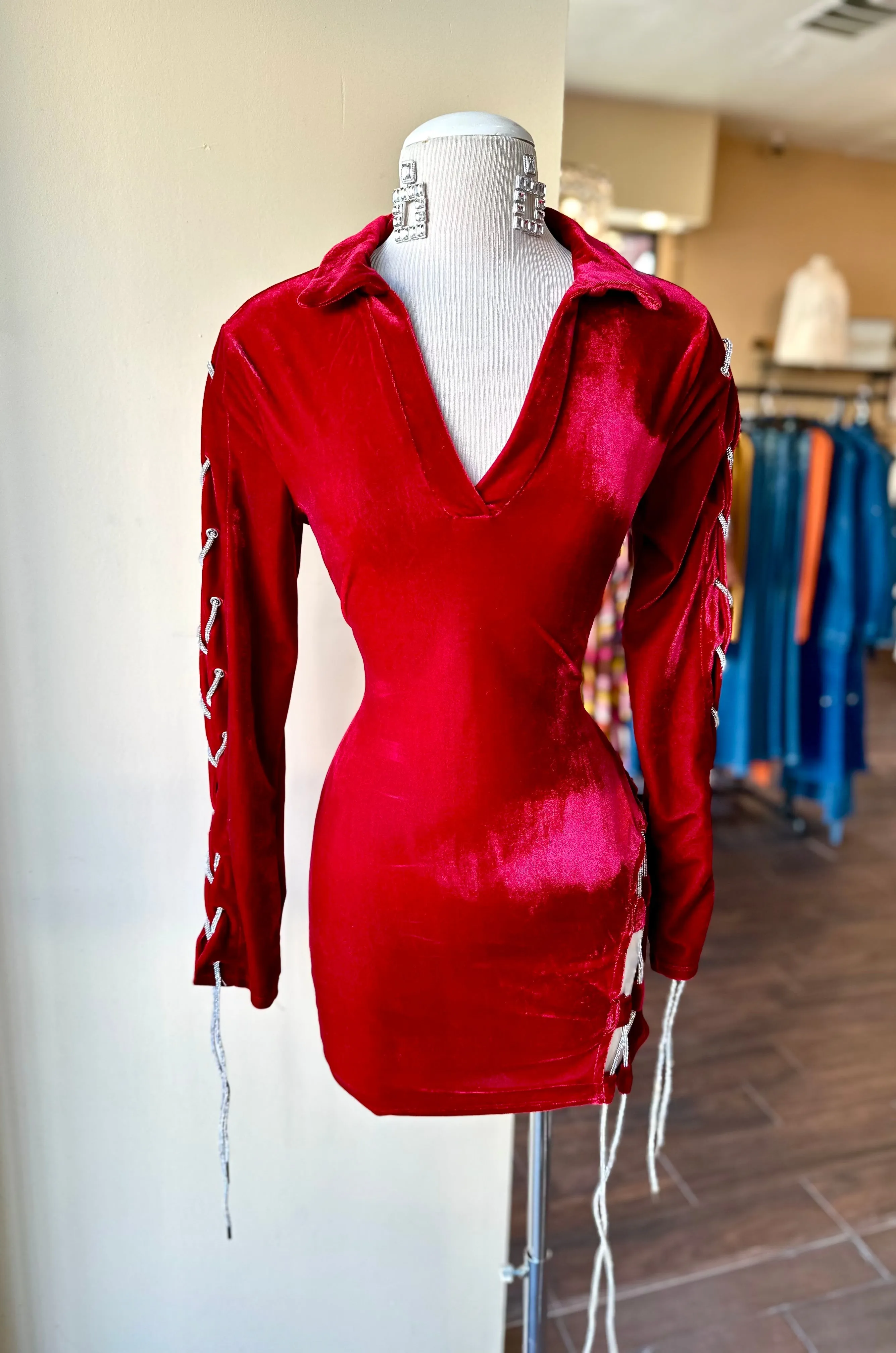 Velvet Chain Dress