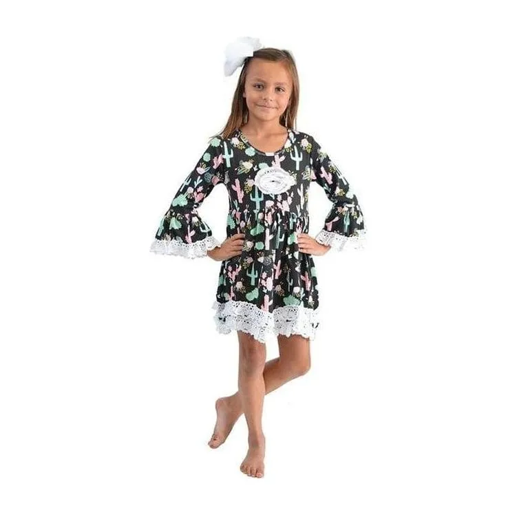 VERY CUTE CACTUS PRINTED DRESS