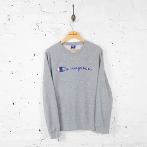 Vintage Champion Sweatshirt - Grey - M
