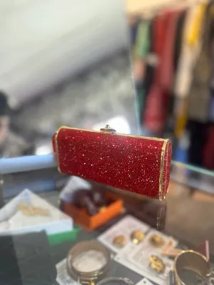 Vintage: Judith Leiber Ruby Red Rectangular Purse