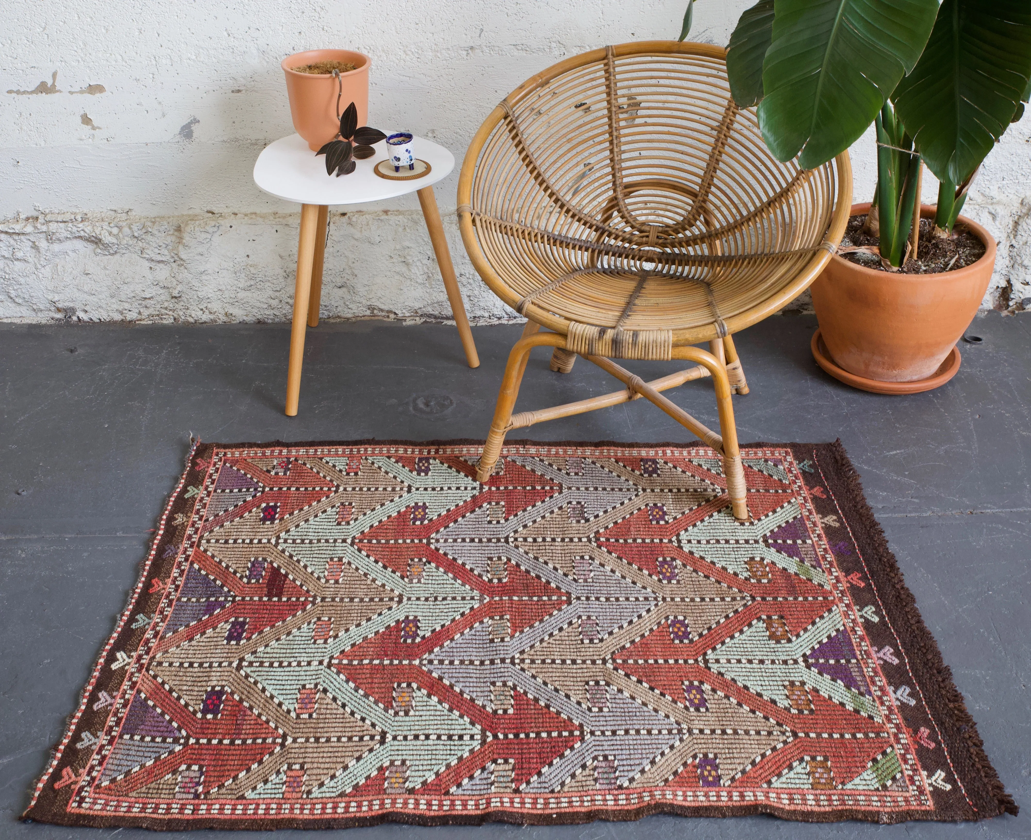 Vintage Mini Turkish Kilim Rug