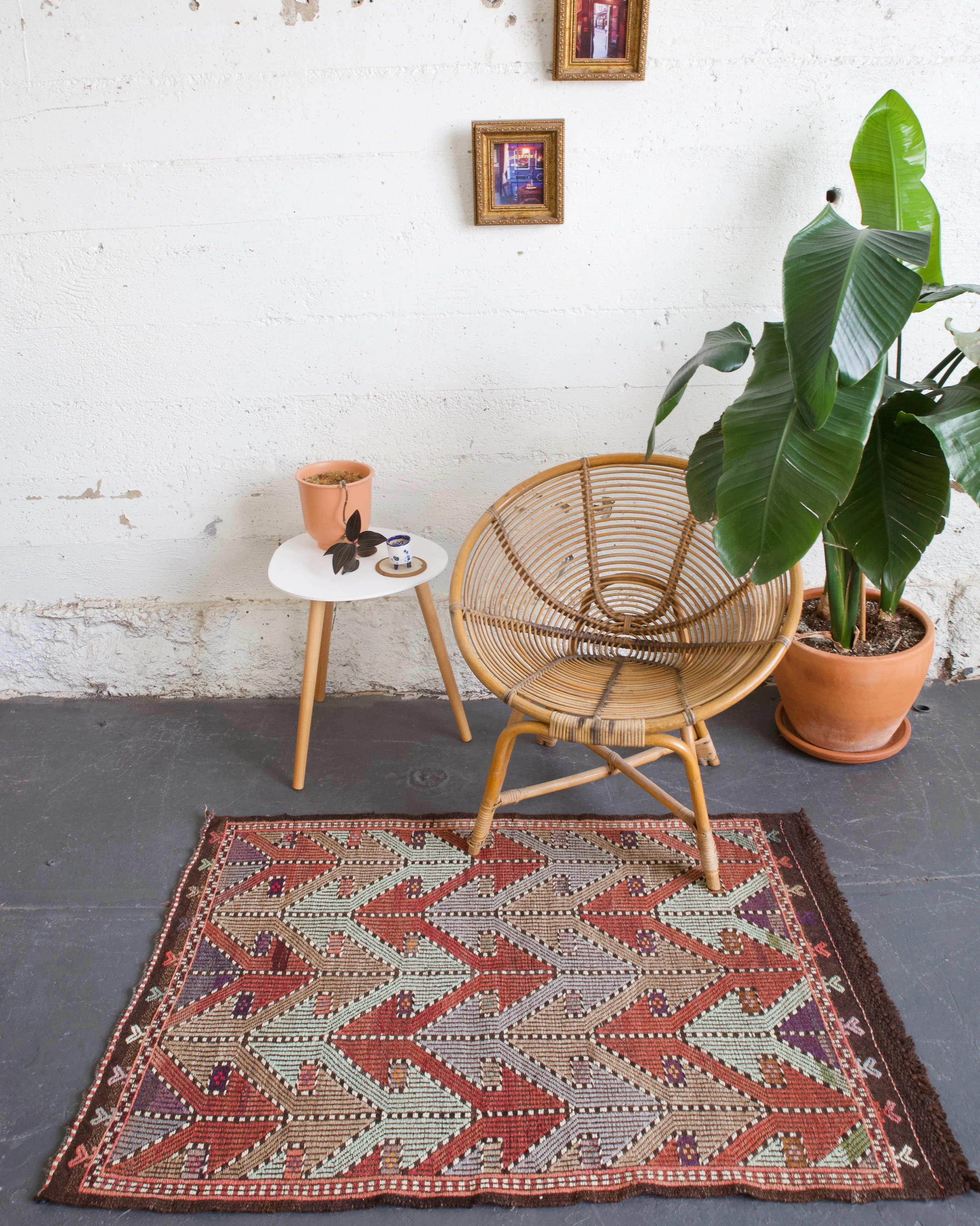 Vintage Mini Turkish Kilim Rug