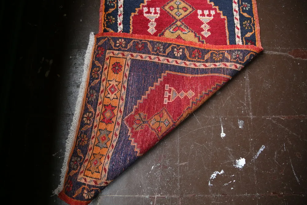 Vintage Mini Turkish Rug 1.9ftx3.5ft