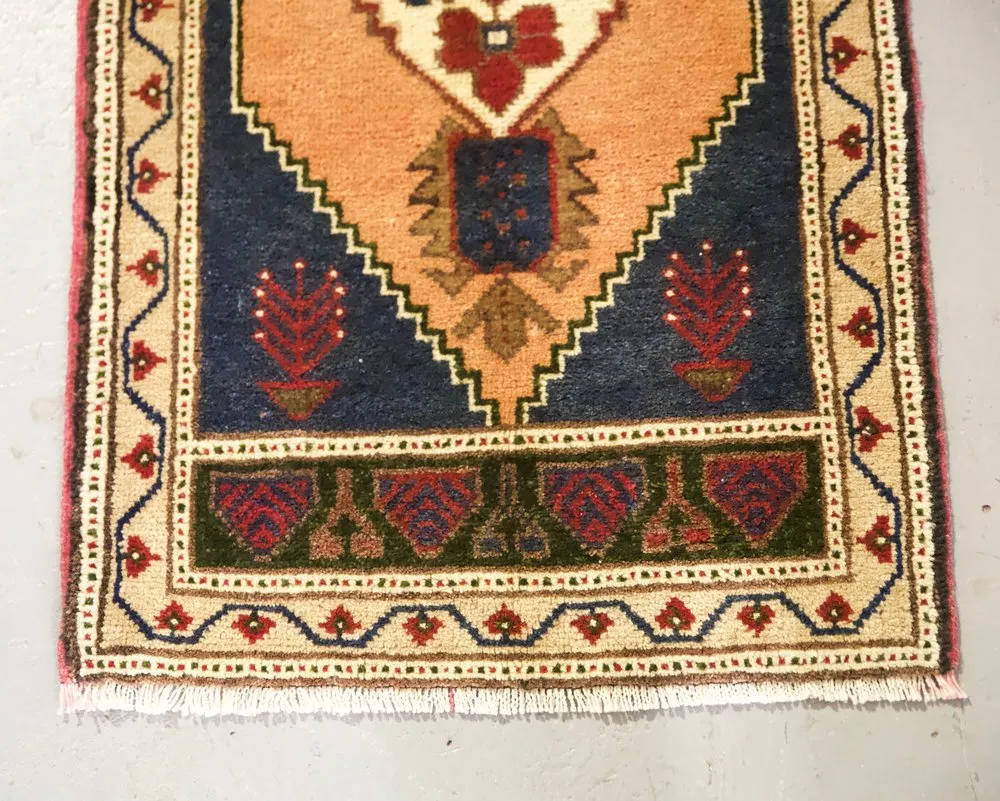 Vintage Mini Turkish Rug 20"x41"